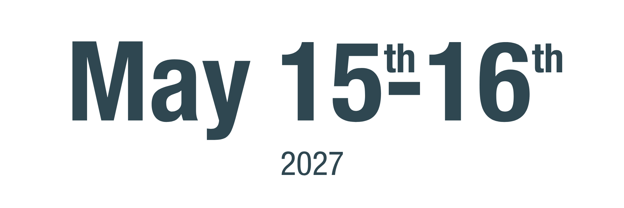 May 15th-16th 2027